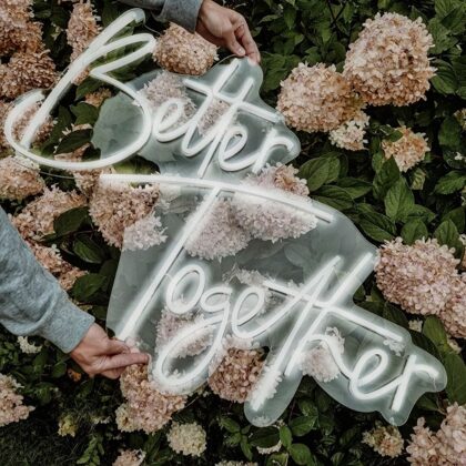 LED neona uzraksts BETTER TOGETHER